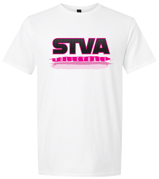 White out STVA w/a pop of Pink